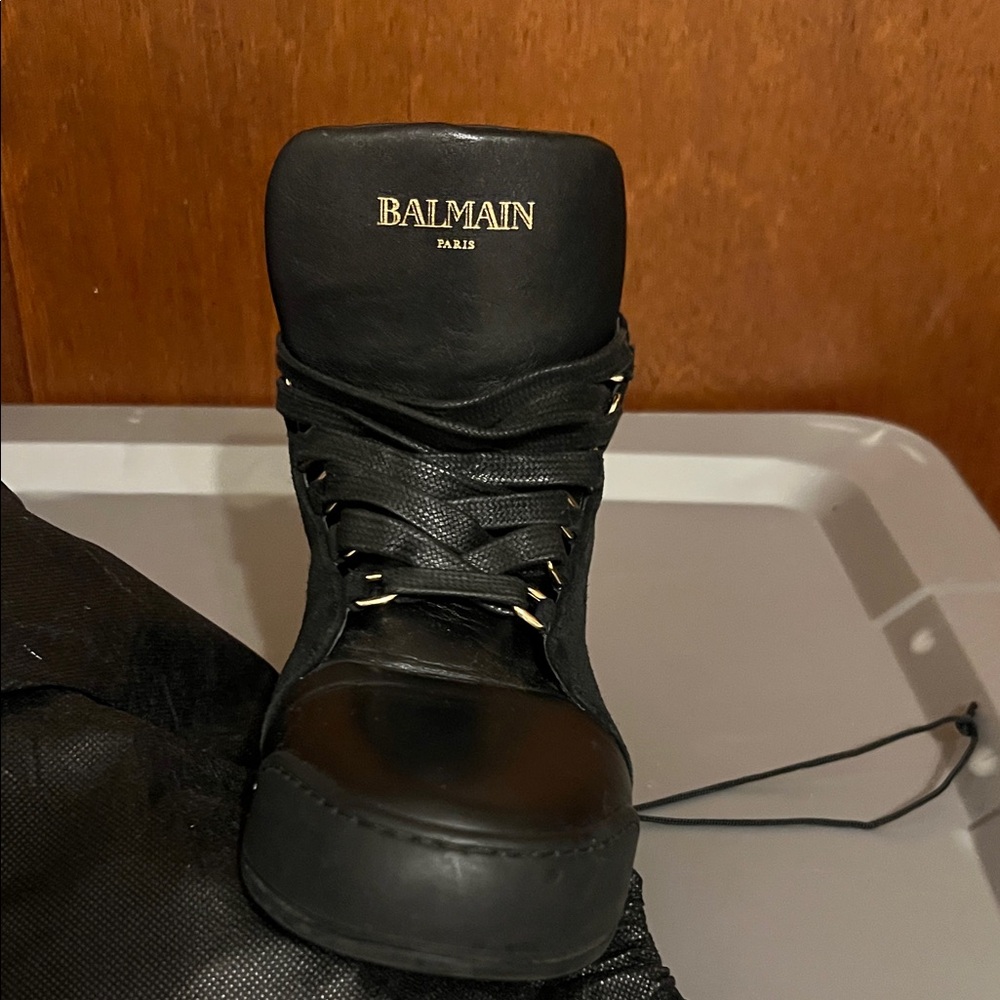 Balmain Black High-Top Sneakers